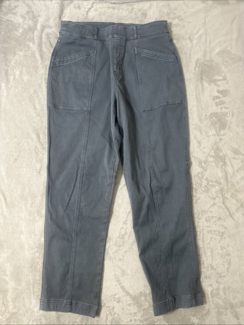 SPANX Pants XL Stretch Twill Straight Leg Blue - Picture 2 of 9